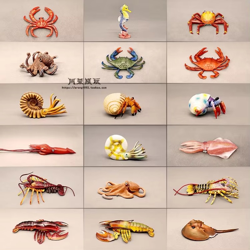 바다 세계 모델 미니 물고기, 문어 랍스터 게, 오징어 - Aquarium Marine World 리뷰 및 가격