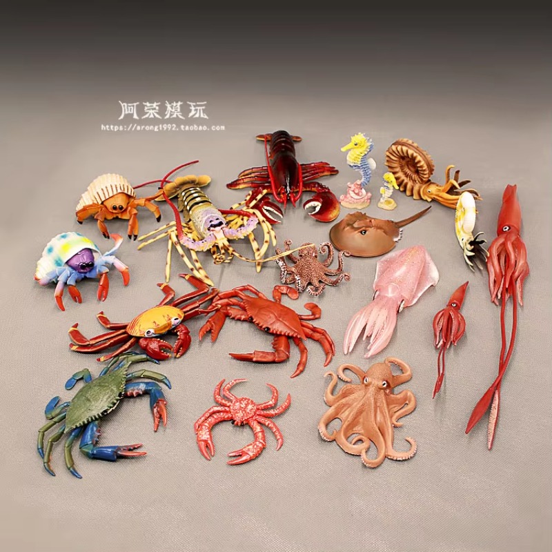 바다 세계 모델 미니 물고기, 문어 랍스터 게, 오징어 - Aquarium Marine World 리뷰 및 가격