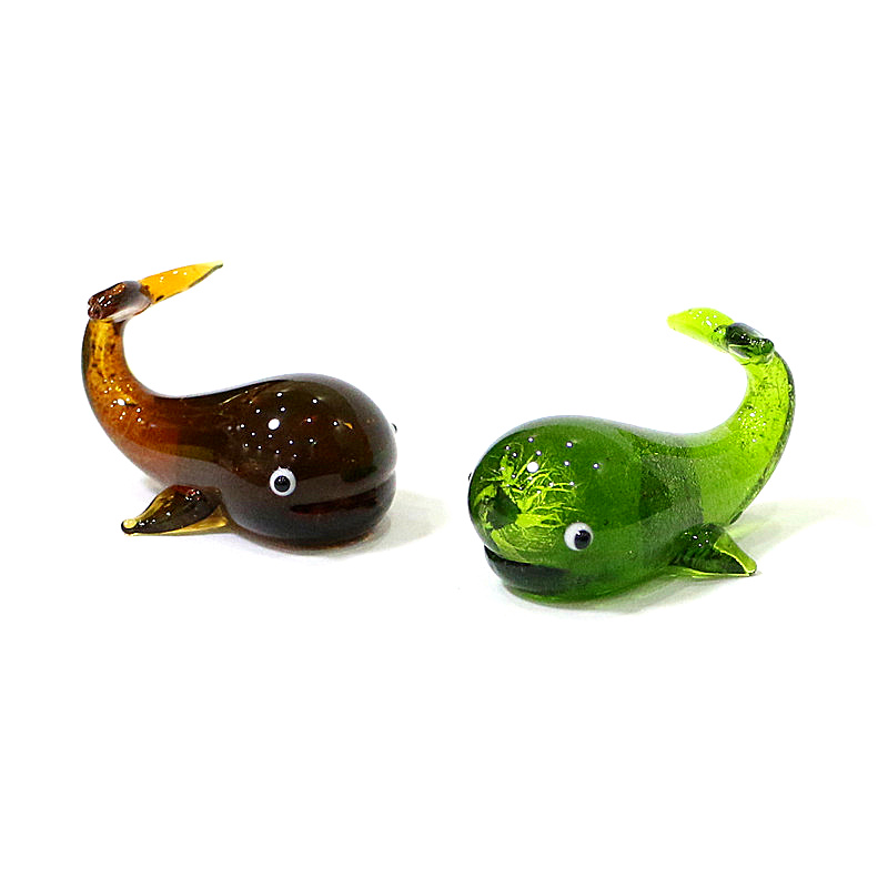 Murano 유리 고래 소형 입상 실버 호일 공예 귀여 - Marine Aquarium Home 리뷰 및 가격