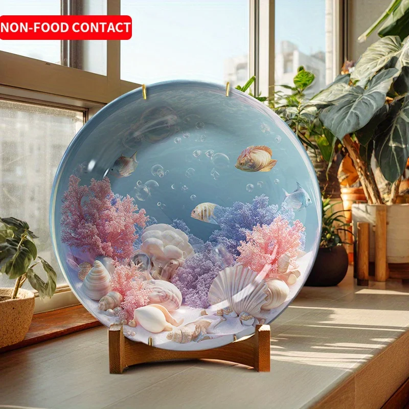 세라믹 바다 테마 수족관 접시 및 벽 장식 - 조개와  - Marine Aquarium Home 리뷰 및 가격