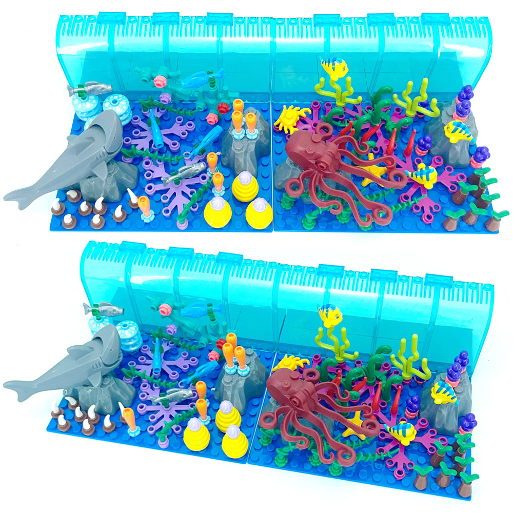 레고 수족관 장면 빌딩 블록과 호환 해양 동물 MOC  - Aquarium Marine World 리뷰 및 가격
